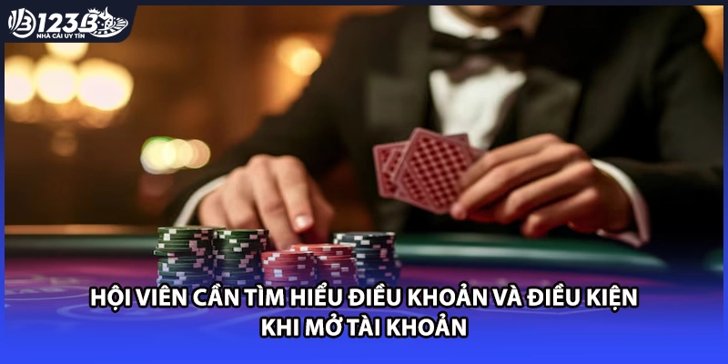 Hội viên cần tìm hiểu điều khoản và điều kiện khi mở tài khoản