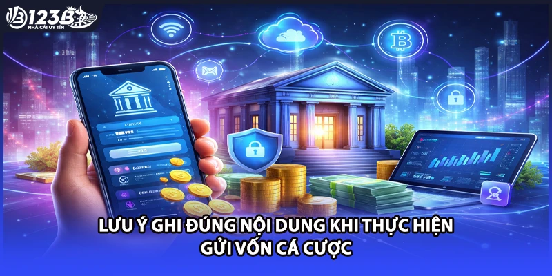 Lưu ý ghi đúng nội dung khi thực hiện gửi vốn cá cược