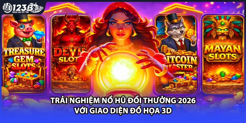 Trải nghiệm nổ hũ đổi thưởng 2026 với giao diện đồ họa 3D